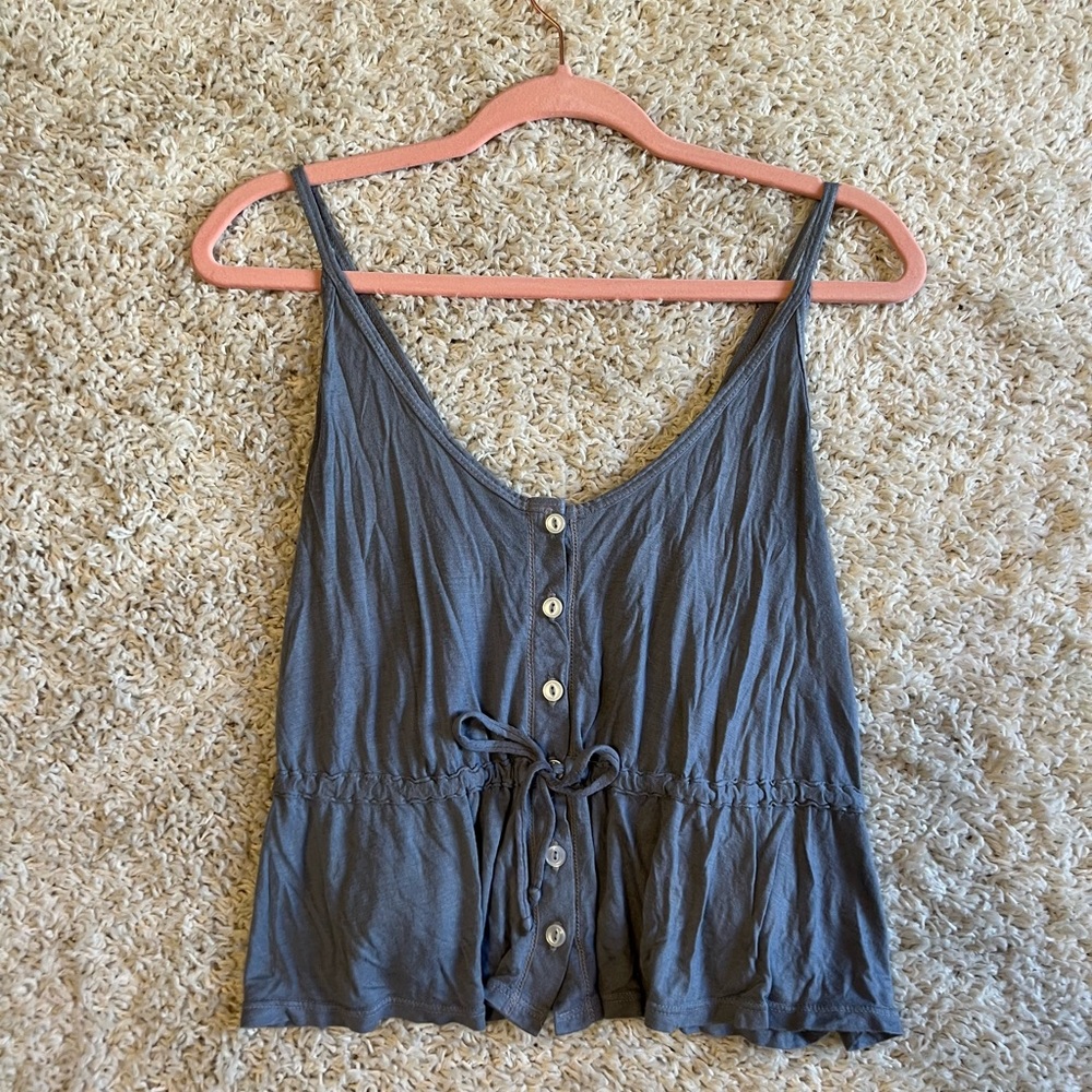 Urban Outfitters Truly Madly Deeply Button Tie Tank Top